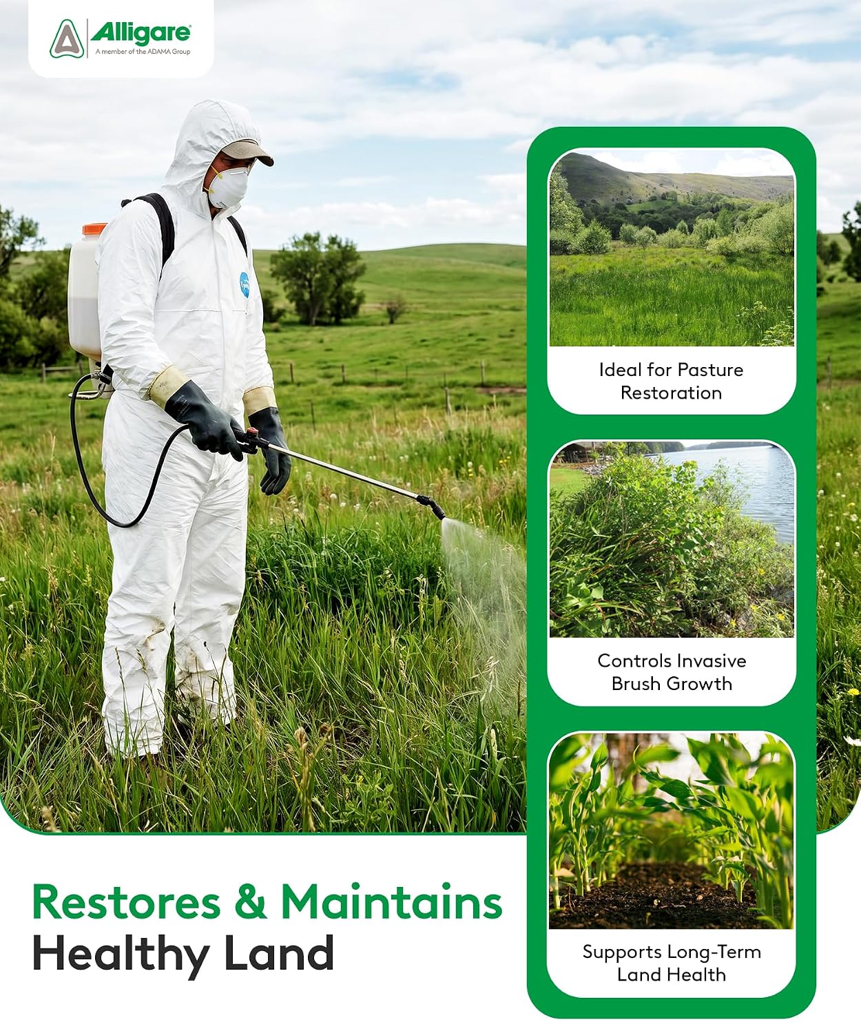 ALLIGARE - Triclopyr Herbicide 4 EC Selective Weed Killer for Woody Plants, Brush for Forestry, Pastures, Rights-of-Way, Wetlands & Industrial Sites - 1 Gallon