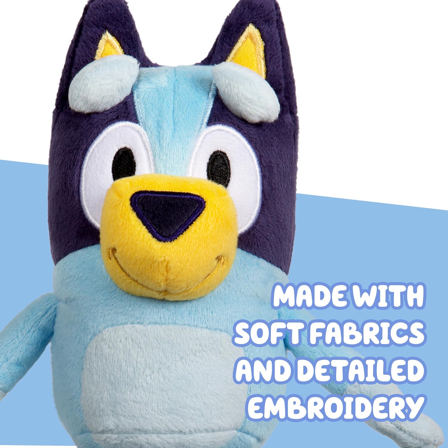 Bingo & Bluey Plush Toys 2-Pack, Soft Deluxe Fabric, Embroidered
