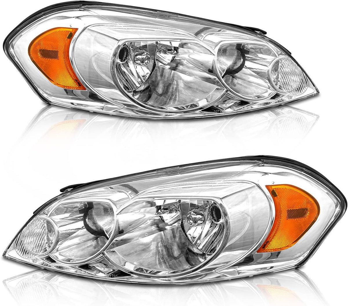 for 2006-2013 Chevy Impala Headlights Assembly Chrome Pair