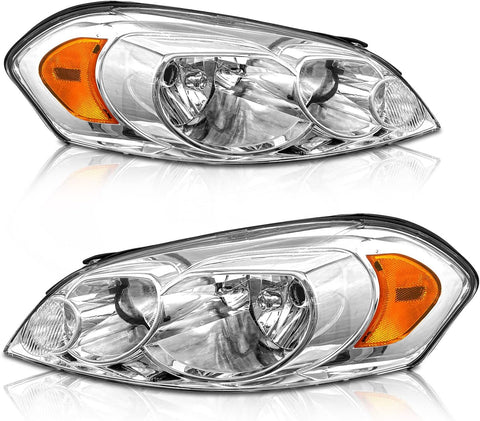 for 2006-2013 Chevy Impala Headlights Assembly Chrome Pair