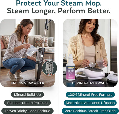 Steam & Go Demineralized Water for Steam Cleaners, Hotel California, 4 x 1 Gallon