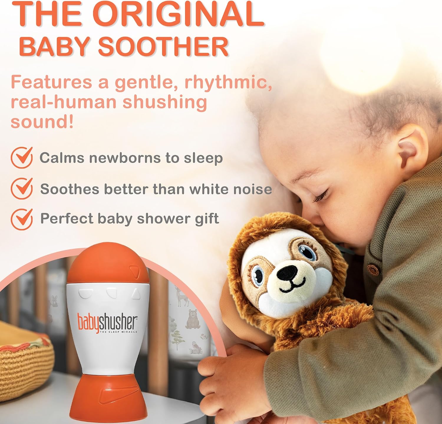 Baby Shusher Portable Sound Machine Mom-Like 'Shh!' Sound for Baby, 1 Count