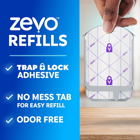 Zevo Flying Insect Trap Refill Cartridges for Fruit Flies & Gnats, 4 Count