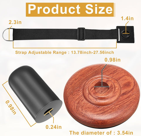 Nuanchu 4 Piece Cello Rock Stop with Strap Endpin Anchor, Brown, Wood