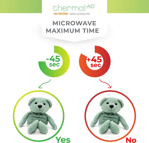 Thermal-Aid® (Hunter The Green Bear) – Washable Heating Pad & Ice Pack – Plush Hot/Cold Pack with Natural Corn Filling – Reusable Comfort