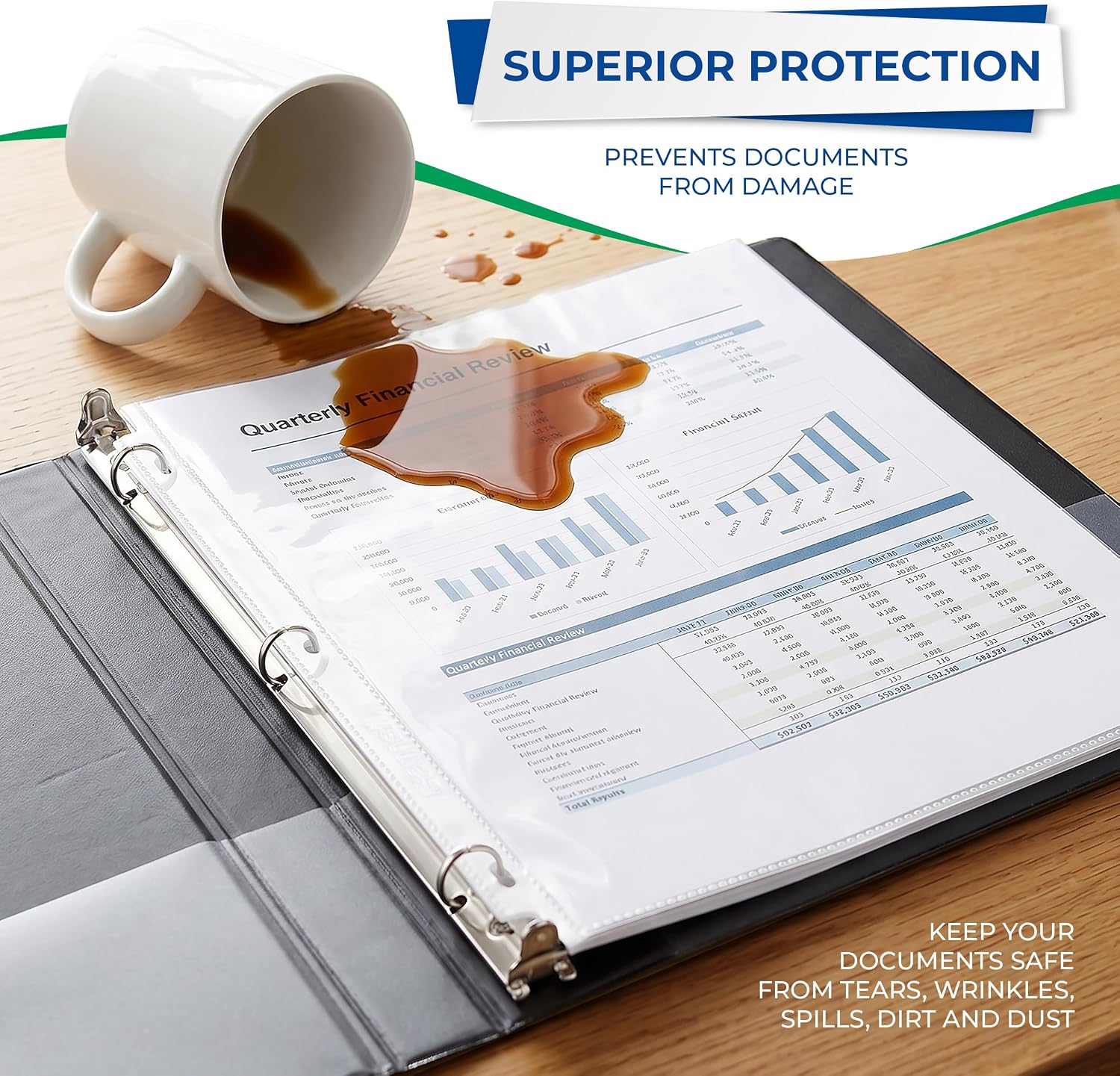 Samsill 200 Pack Heavy Duty Sheet Protectors, Crystal Clear, 8.5x11 Inch Page Protectors for 3 Ring Binder, Letter Size Protectors, Reinforced Holes, Clear Protector, Top Loading, Acid Free