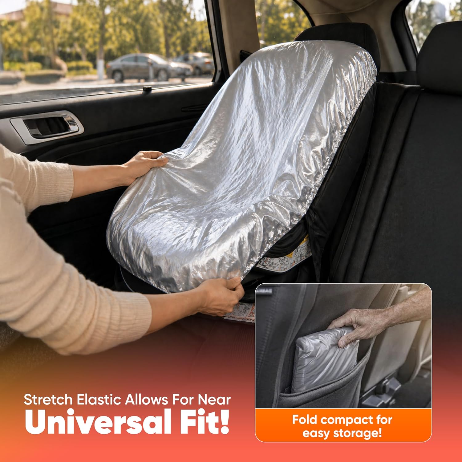 EcoNour Baby Car Seat Sun Shade Cover, Infant Carseat Heat Protector