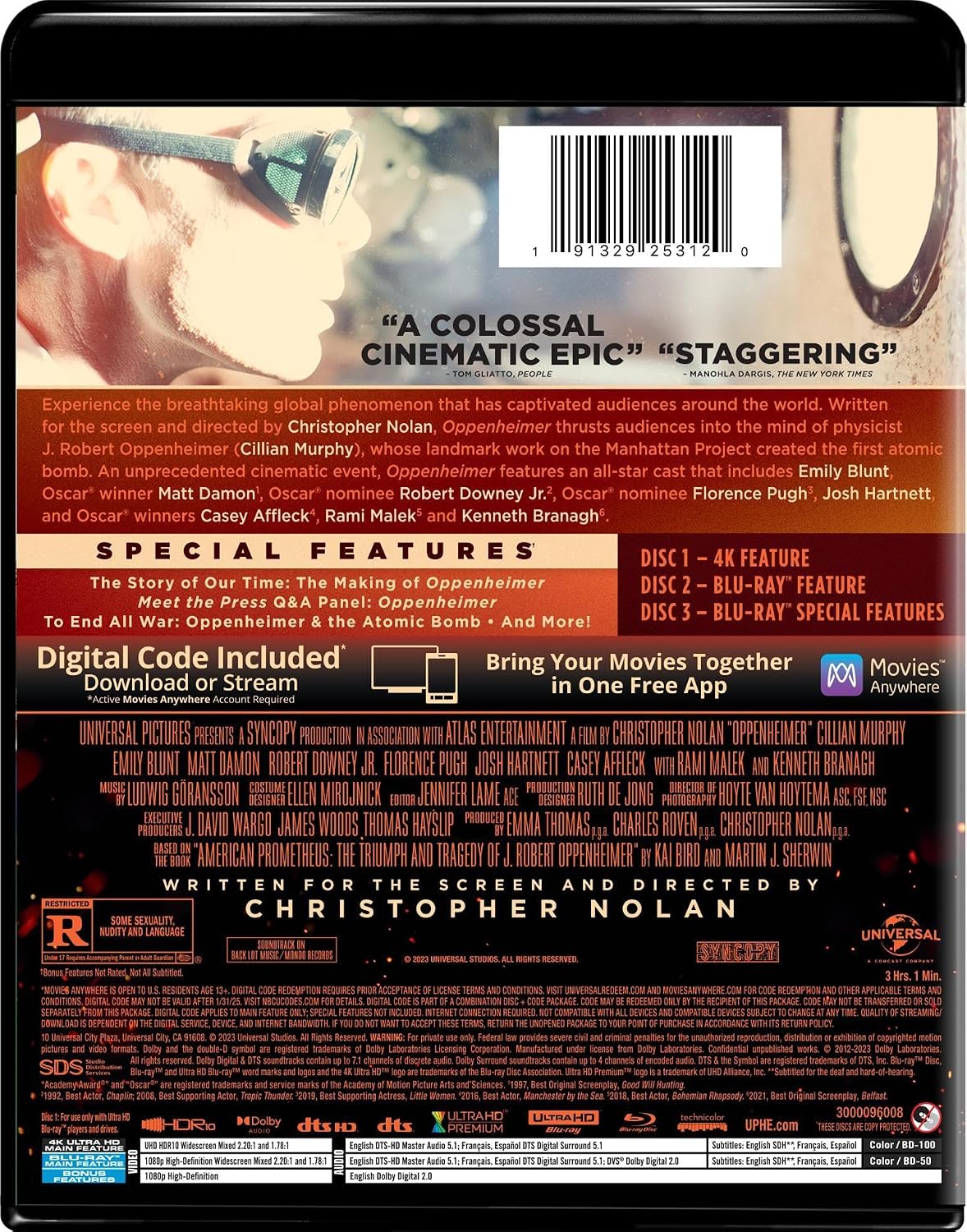Oppenheimer - 4K Ultra HD + Blu-ray + Digital [4K UHD]