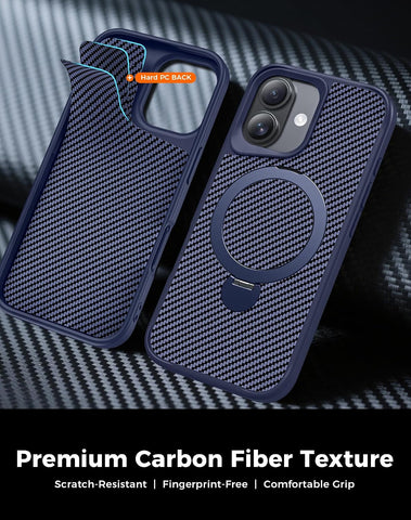Designed for iPhone 17 Case with Stand, Cosmic Orange