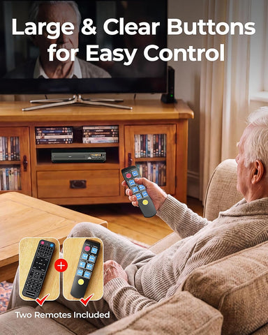 ELECTCOM PRO Region-Free DVD Player for TV, with Large Button Remote