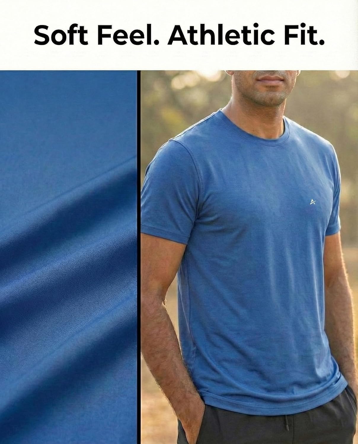 Arctic Cool Men’s Crew Neck Instant Cooling Moisture Wicking Performance UPF 50+ Short Sleeve Workout Shirt