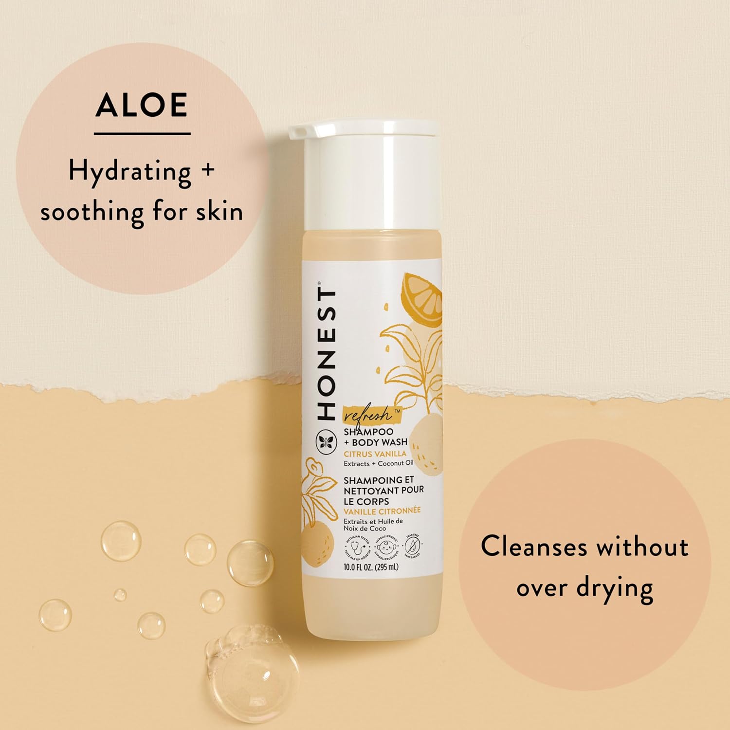 The Honest Company Shampoo Body Wash & Lotion, Citrus Vanilla Refresh
