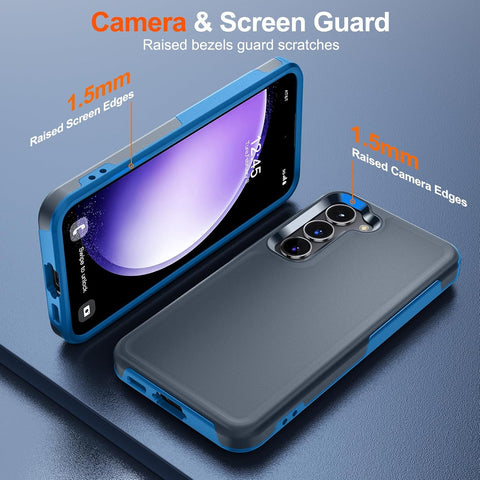 zapica Designed for Samsung Galaxy S23 Case, Deep Blue