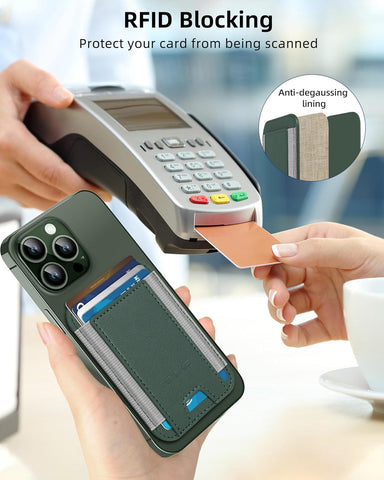 HiWe for MagSafe Wallet, 7 Cards Holder, RFID Blocking, Stronger Magnets