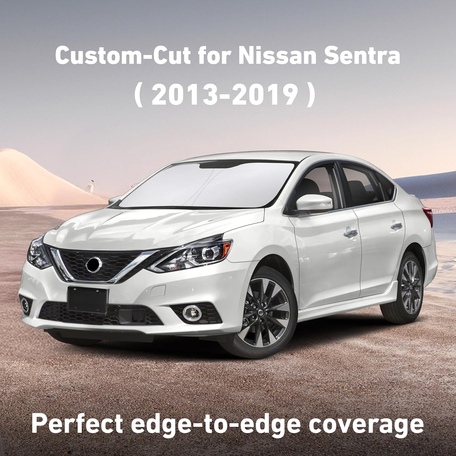 EcoNour Windshield Sunshade Compatible for Nissan Sentra 2013-2018 2019