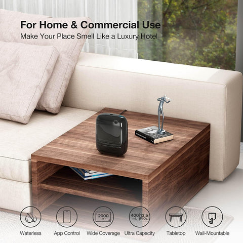Airversa ANW Smart Waterless Diffuser Starter Kit for Room, Black