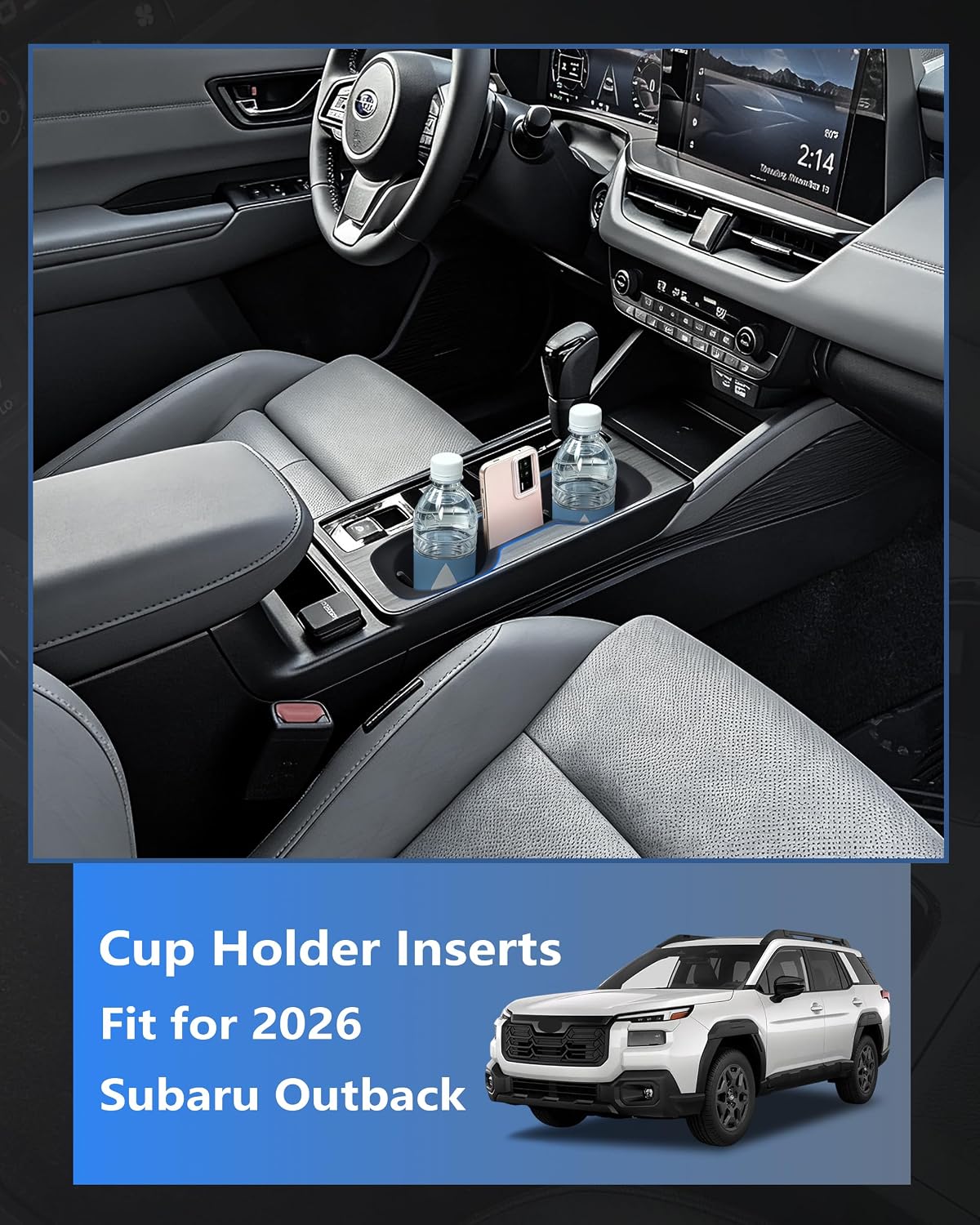 Cup Holder Inserts for 2026 Subaru Outback Accessories