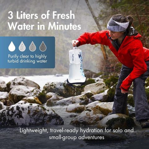 Katadyn BeFree Gravity Water Filter 3L for Camping, Backpacking & Hiking