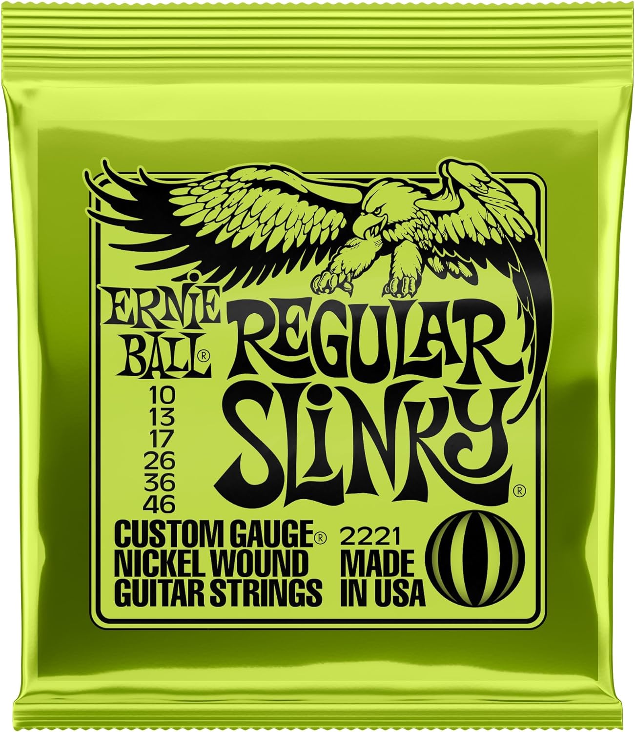 Ernie Ball Hybrid Slinky Nickel Wound Electric Guitar Strings, 9-46 Gauge (P02222)
