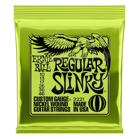 Ernie Ball Regular Slinky Nickel Wound Electric Guitar Strings - 10-46 Gauge