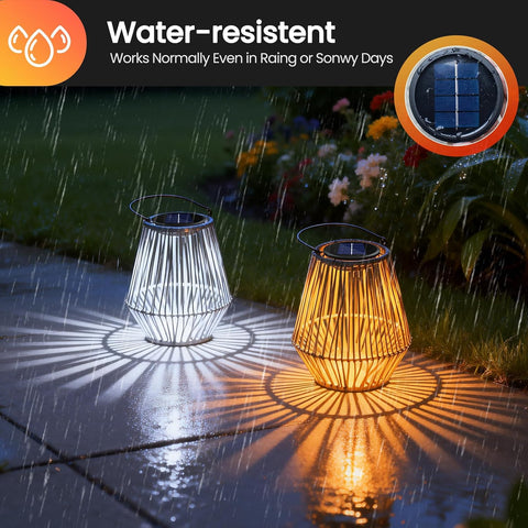 4 Pack Solar Light Replacement Top 3.34 Inch, 2 Lighting Modes for Garden