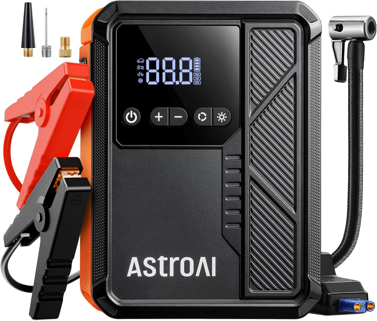 AstroAI 3000A Jump Starter with Air Compressor, 12V Jump Box