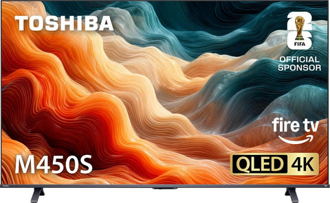 TOSHIBA 43" Class M450 Series QLED 4K UHD Smart Fire TV, Voice Remote with Alexa, Stream Live TV Without Cable