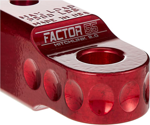 Factor 55 00020-01 Hitchlink 2.0 Rated at 9500 lb Ultimate Failure at 51,000 lb Convert Your Vehicles Hitch Receiver into a Recovery Point. Ideal for 4x4 Off Road Adventures – Red