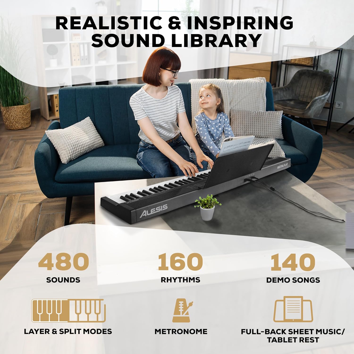 Alesis Recital Play 88-Key Piano Keyboard