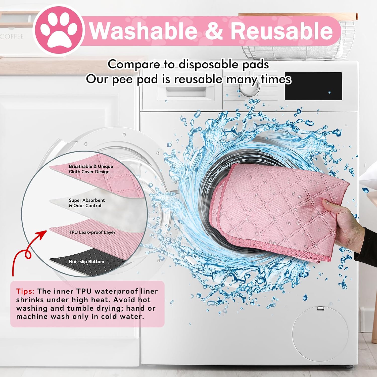 Sieidihit Dog Cat Playpen Tent Crate Cage with Washable Pee Pad, Small Pink