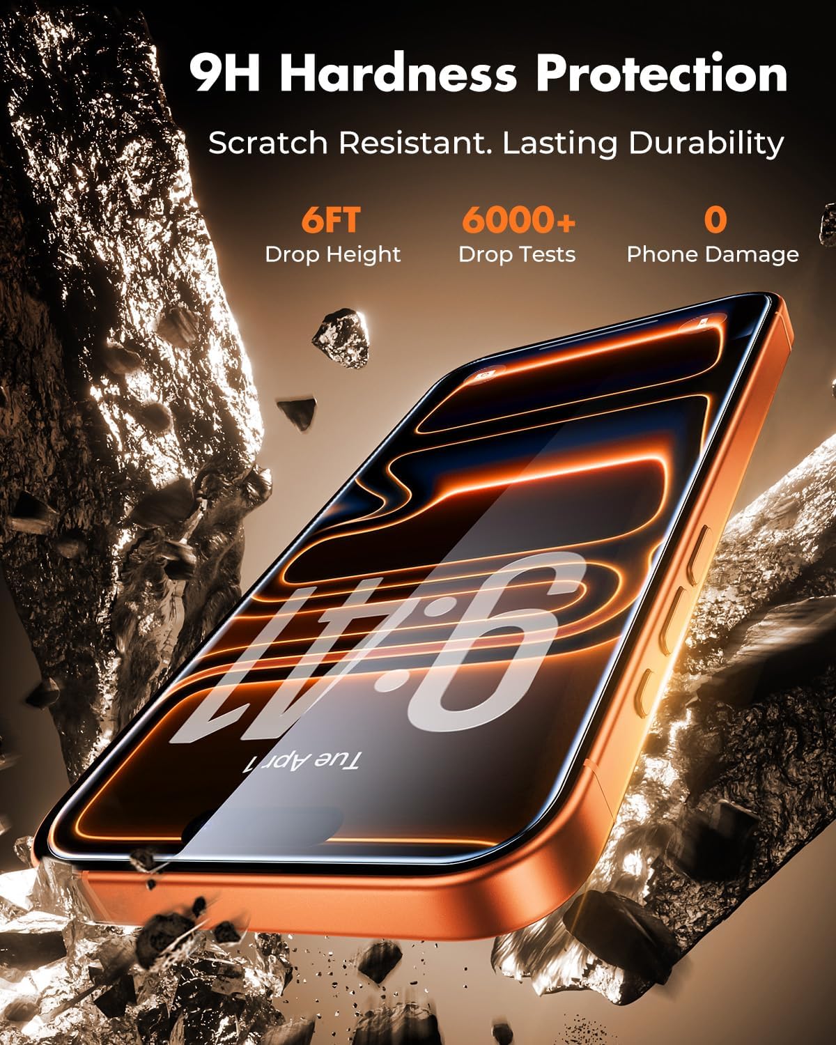 UNBREAKcable 3-Pack Screen Protector for iPhone 17 Pro Max Tempered Glass