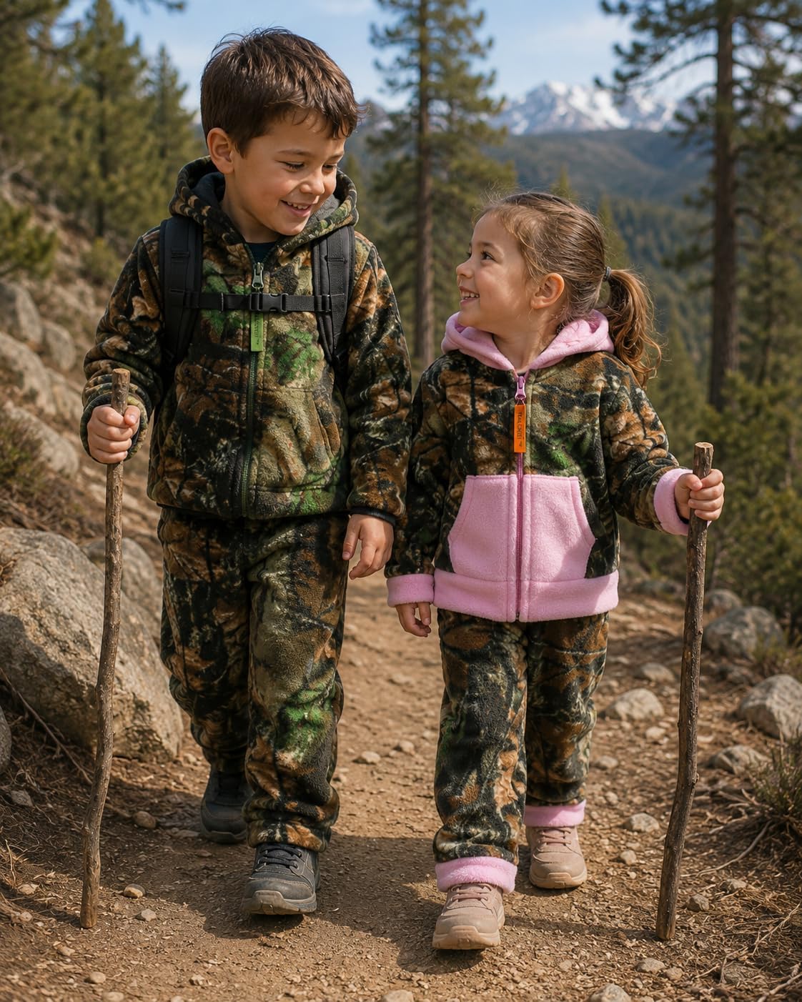 TrailCrest Toddler Blaze/Camo Fleece Hoodie & Pants 2-Piece Outfit