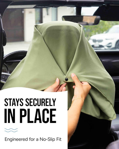 Microfiber Hooded Towel Seat Cover (Black)