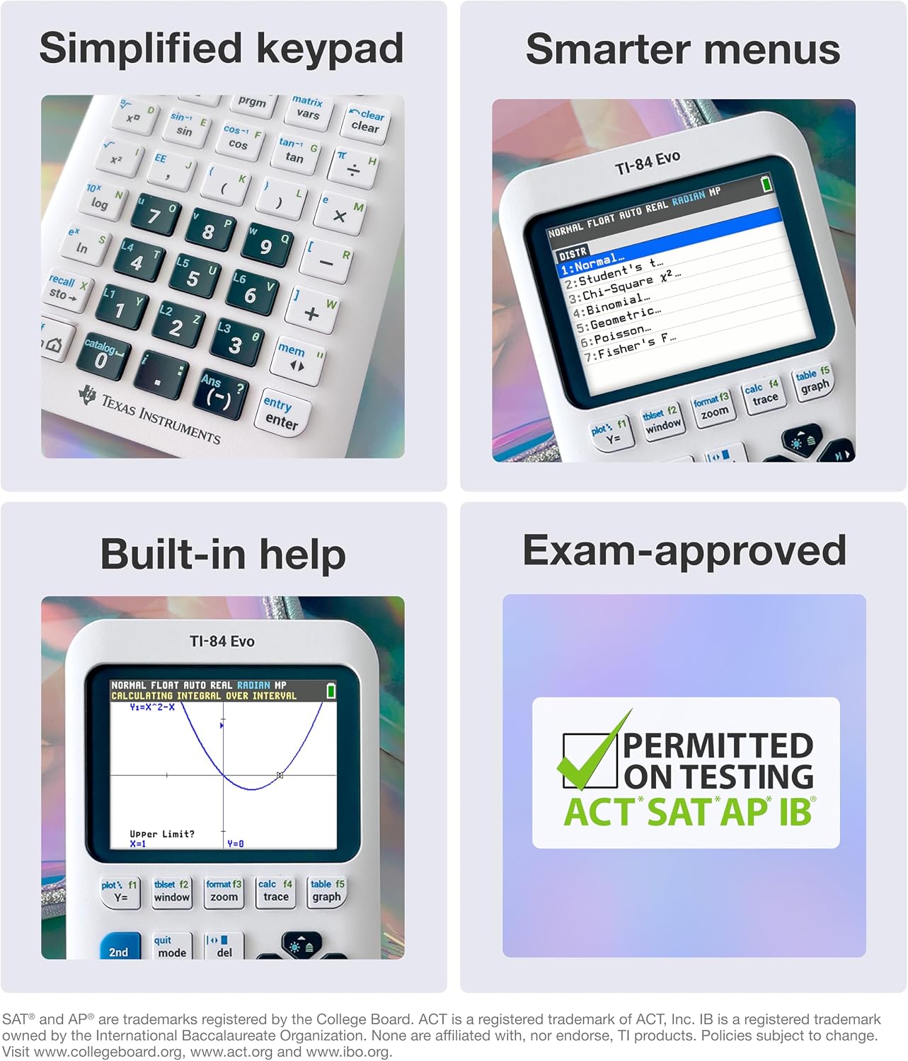 TI-84 Evo Graphing Calculator Texas Instruments, White