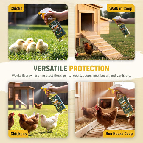 Reliant Pet Chicken and Coop Poultry Spray for Mite's Lice Ticks Fleas and Flies - Dust Mite Spray 16oz - Chicken Coop Fly Spray - Made in USA - Chicken Coop Accessories