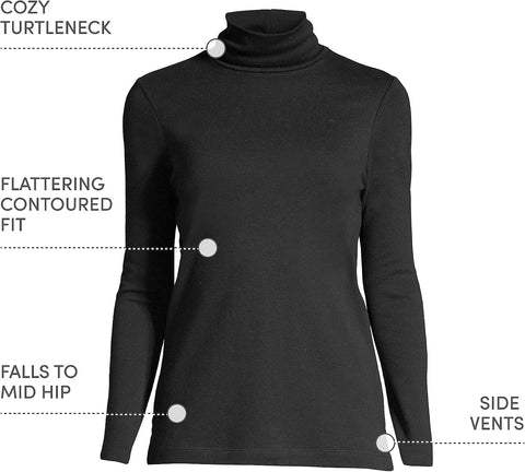 Lands' End Women's Supima Cotton Turtleneck