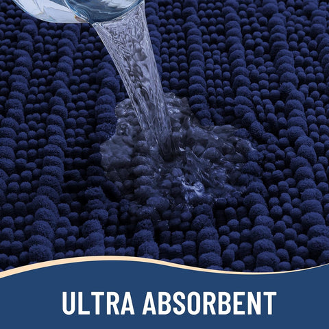 Arotive Toilet Rugs U-Shaped 20x20, Soft Absorbent Chenille Shaggy Bath Mat