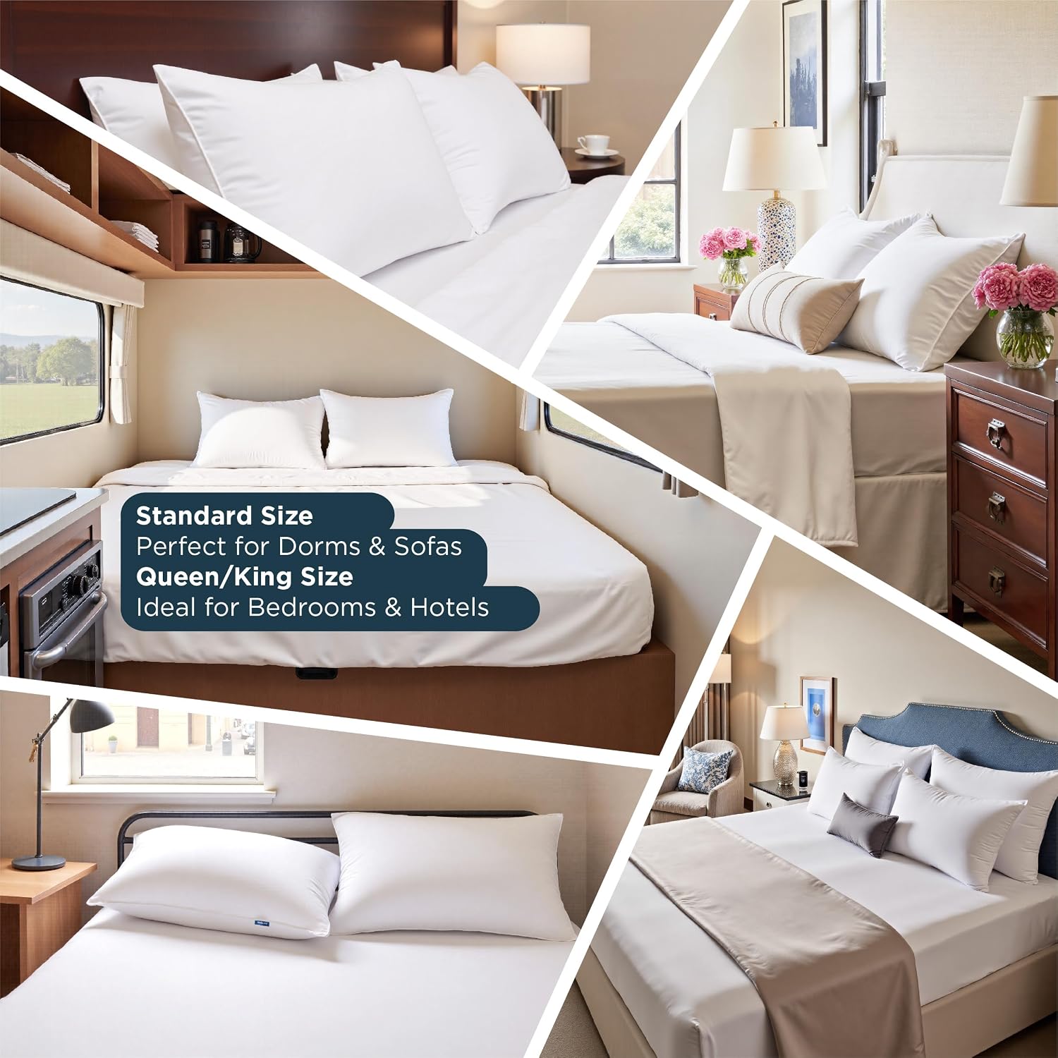 Bedsure Pillows Standard Size Set of 4 Bed Pillows for Sleeping