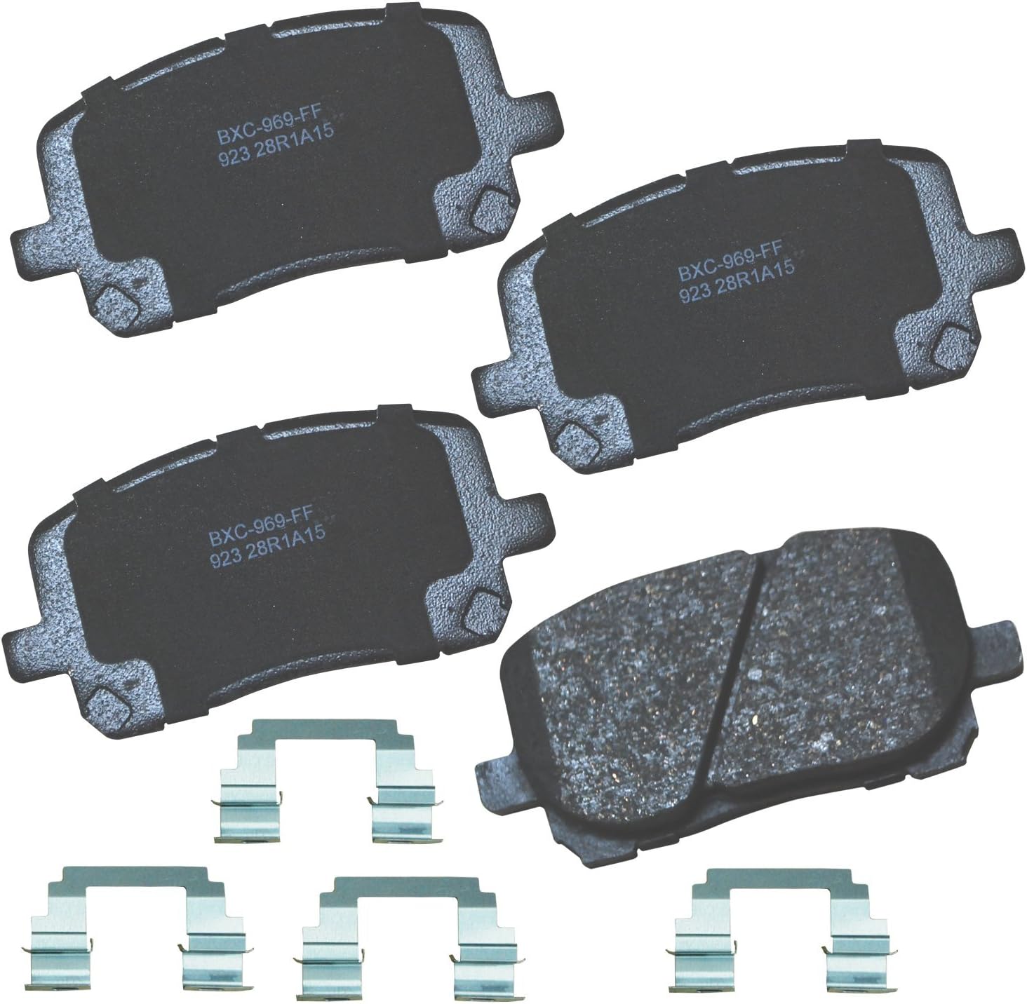 Bendix Premium SBC923 Ceramic Front Brake Pads for Pontiac Vibe 2008-2003, Toyota Corolla 2008-2003, Matrix 2008-2003