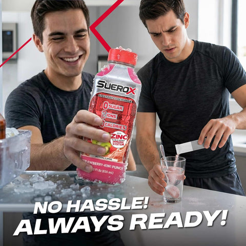 SueroX Sugar Free Electrolyte Drink, Variety Pack, 21.3 Fl Oz, 12 Count