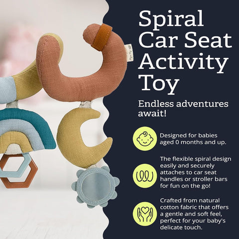 Itzy Ritzy Spiral Car Seat & Stroller Activity Toy, 0 Months & Up (Rainbow)