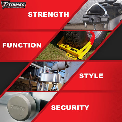 TRIMAX TFW80HD 5th Wheel King Pin Lock, Red