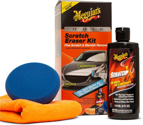 Meguiar's Quik Eraser Kit, Car Scratch Remover, 4 Piece Kit