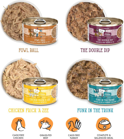 Weruva Cats in The Kitchen, Word from The Bird! Variety Pack, 3.2oz Can (Pack of 12)