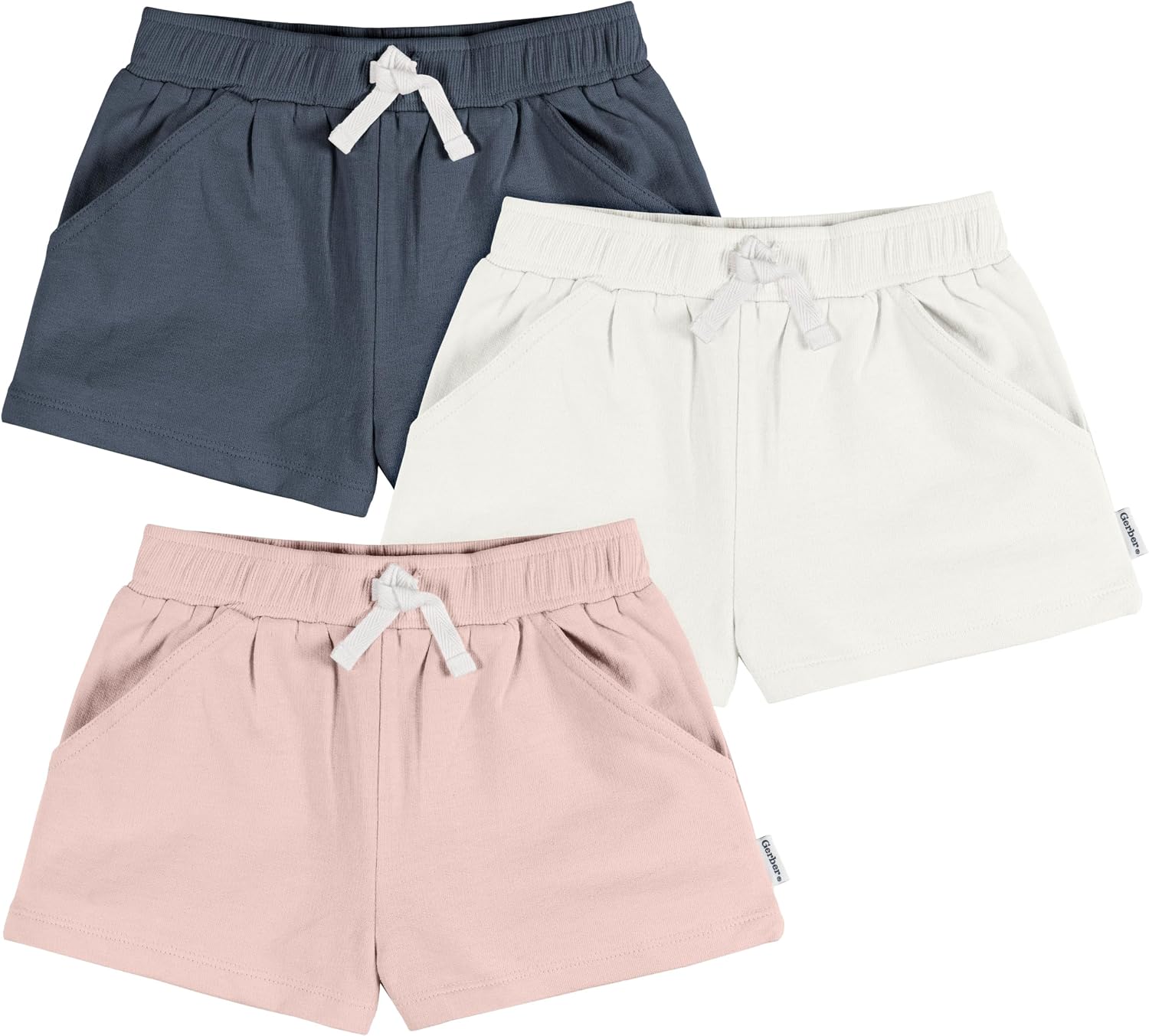 Gerber Baby Girls 3-Pack Knit Shorts