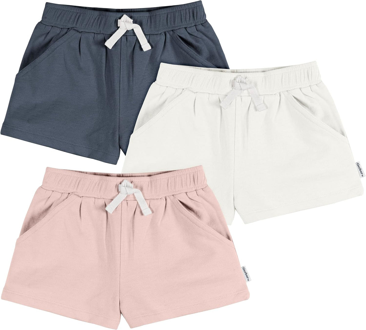 Gerber Baby Girls 3-Pack Knit Shorts