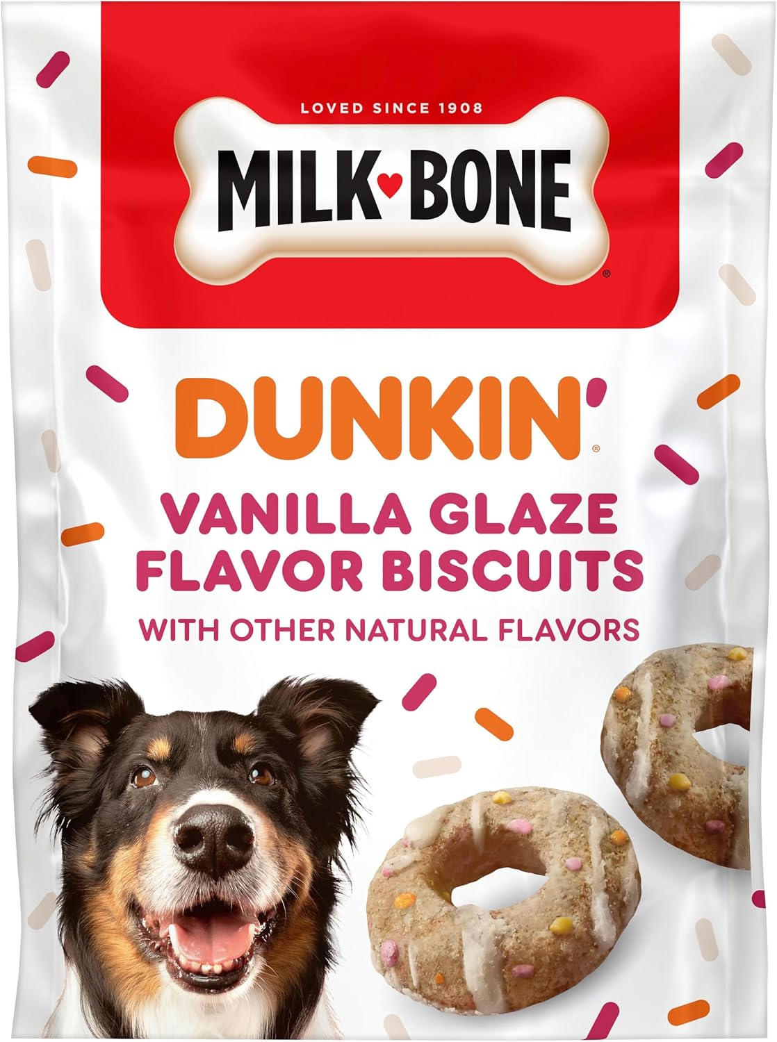 Milk-Bone Dunkin’ Vanilla Glaze Flavor Dog Biscuits, 8 Oz.