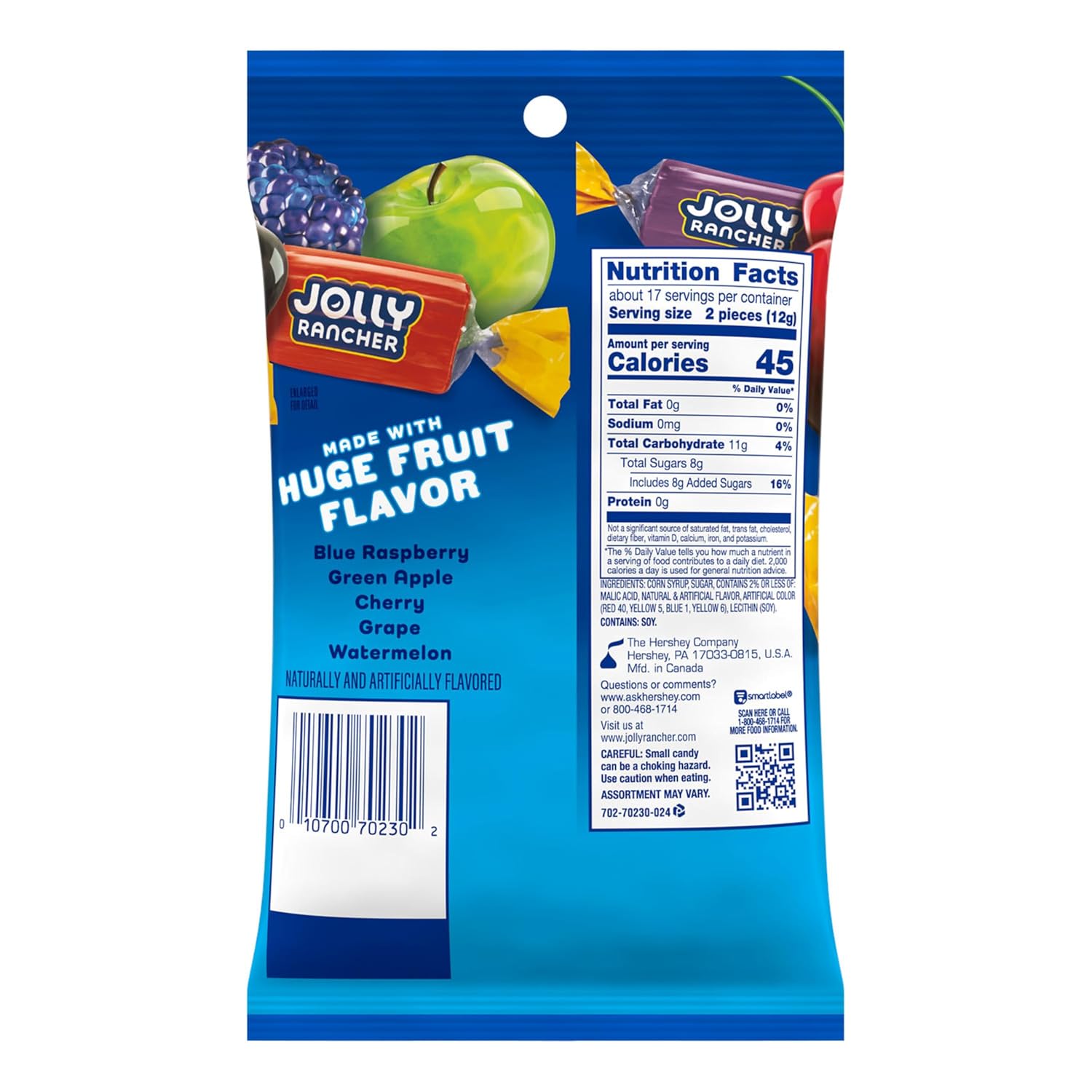 Jolly Rancher, Original Fruit Flavored Hard Candy Bag, 7 Ounce