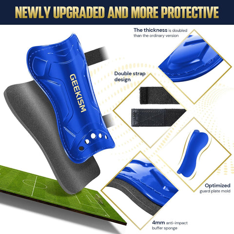 Soccer Shin Guards for Youth Kids Toddler, Protective Soccer Shin Pads & Sleeves Equipment - Football Gear for 3 5 4-6 7-9 10-12 Years Old Children Teens Boys Girls