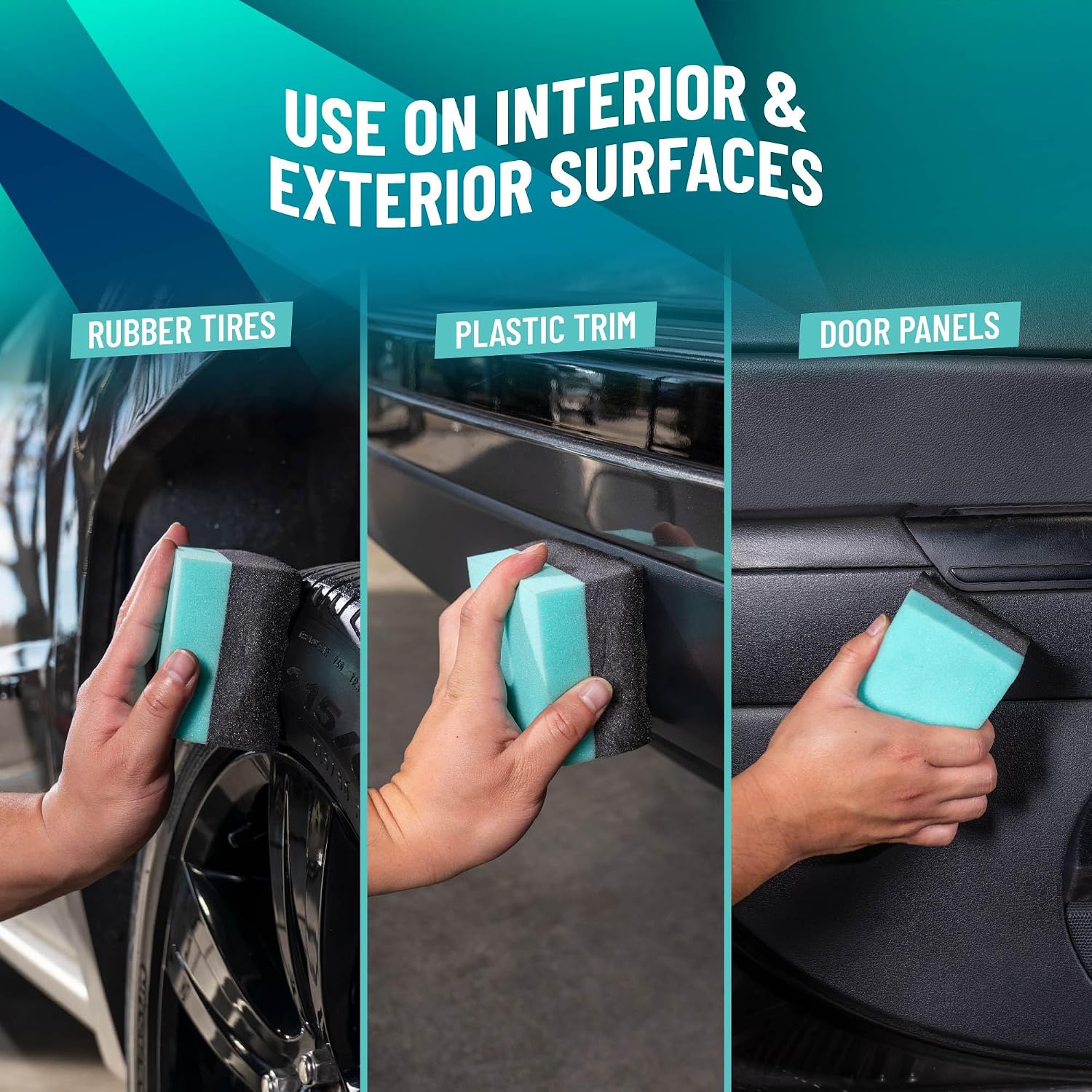 Chemical Guys, Wonder Wave Durafoam Tire Shine Applicator Foam Pads, 2 Pack